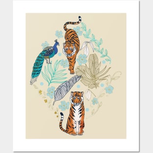 Tiger Toile Posters and Art